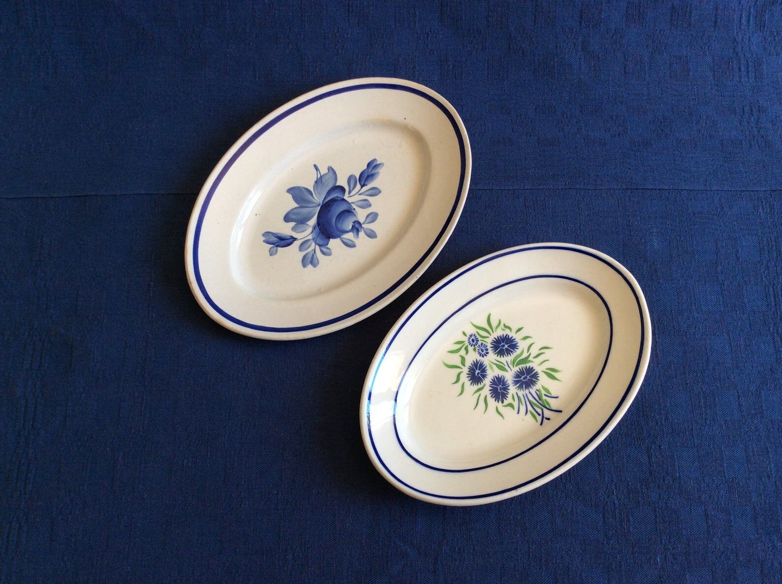 Set 2 petits plats vintage manufactures Badonviller,Gien