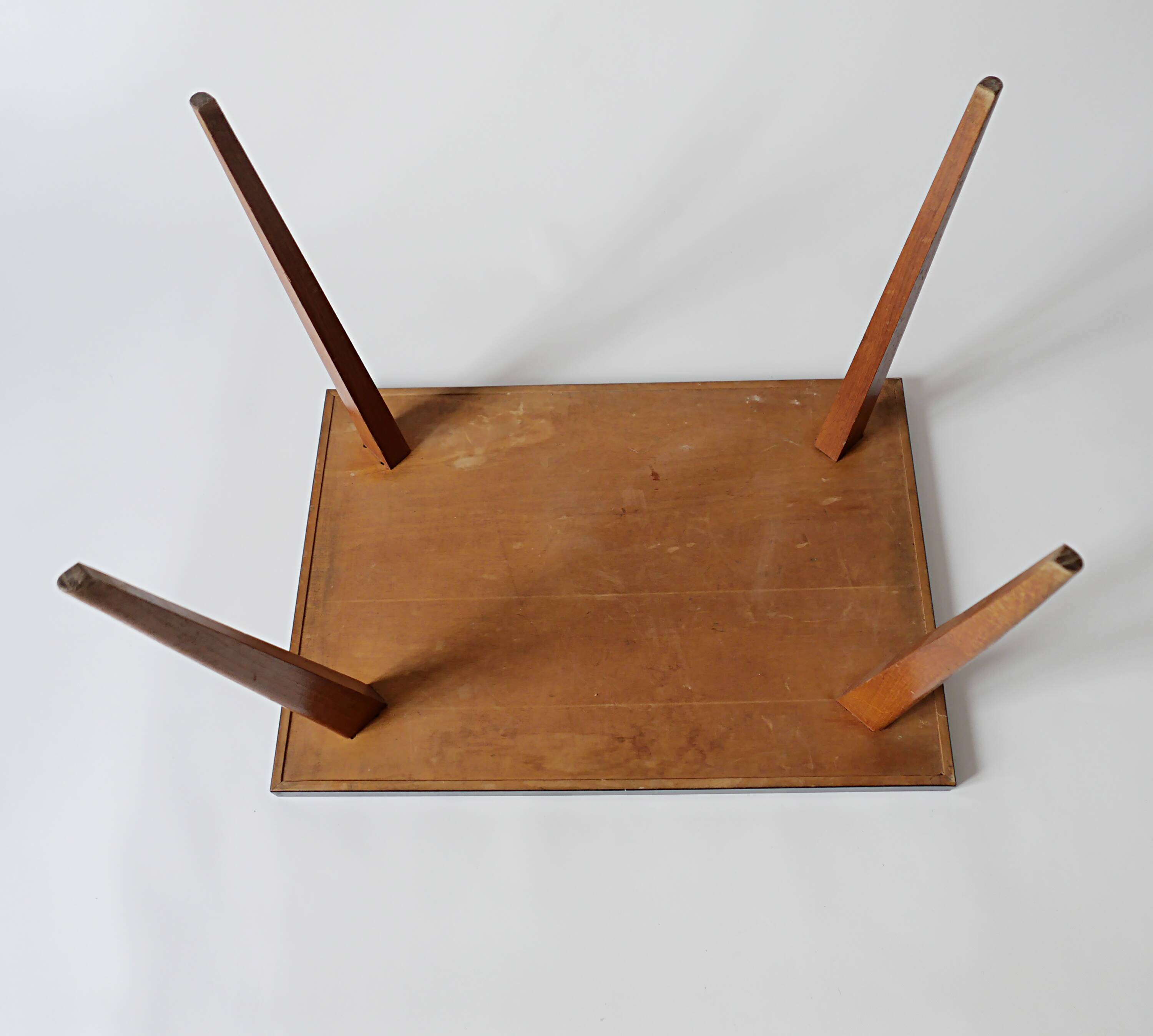 Vintage coffee table design 1960 1970 in wood and formica 60s 70s