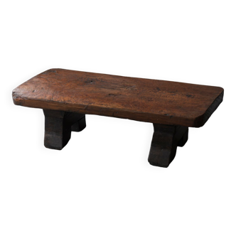 Wabi sabi coffee table, solid wood, 1970s