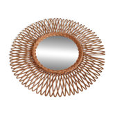 Vintage rattan mirror