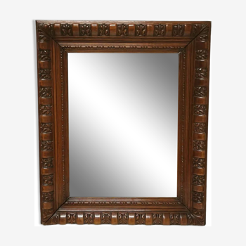 Miroir en bois sculpté 19eme