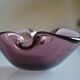 60s ashtray or empty pocket, purple Murano glass, Italy