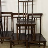 Set of 6 Mahogany wooden chairs