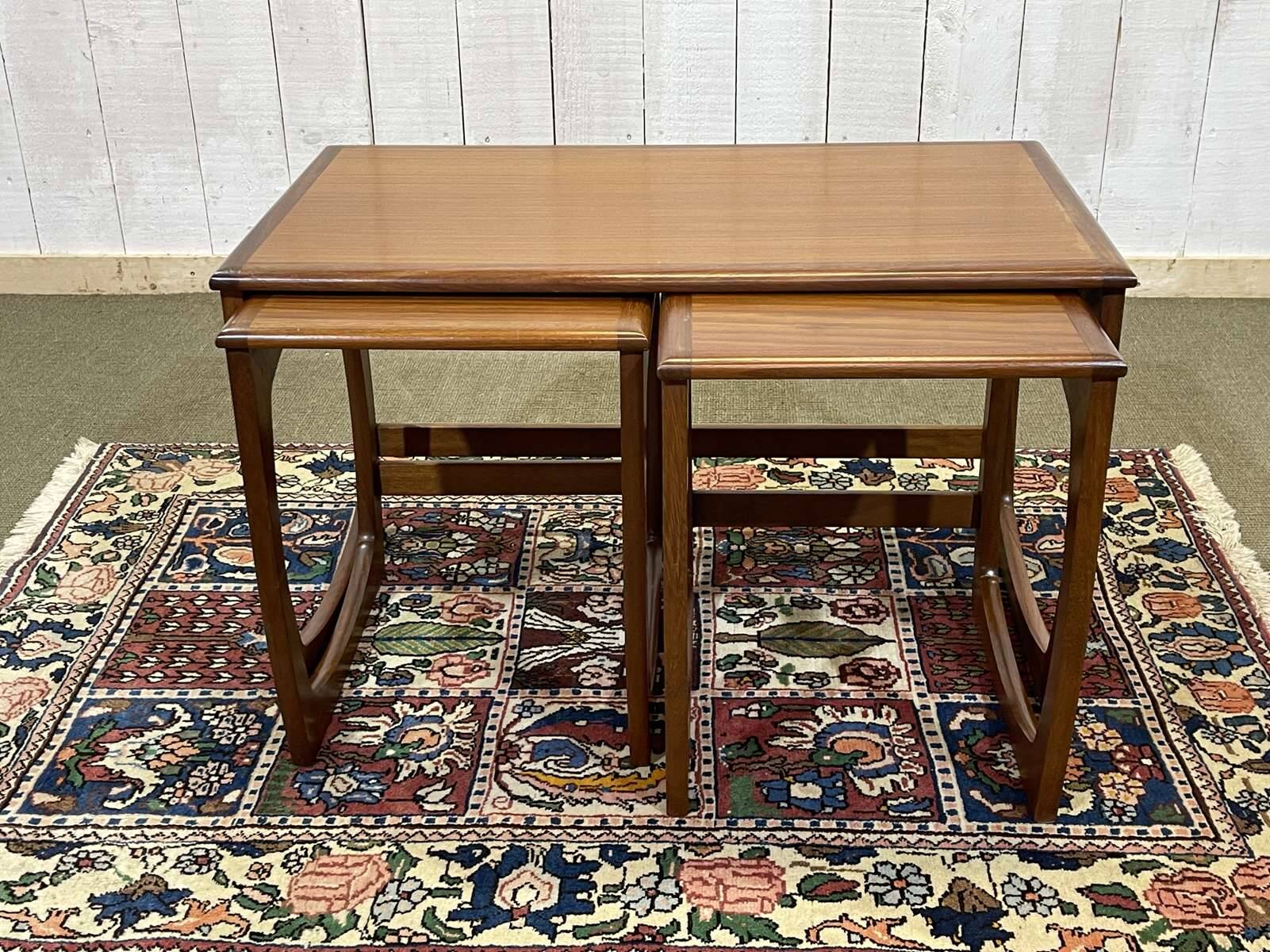 English teak nesting tables from the 70s