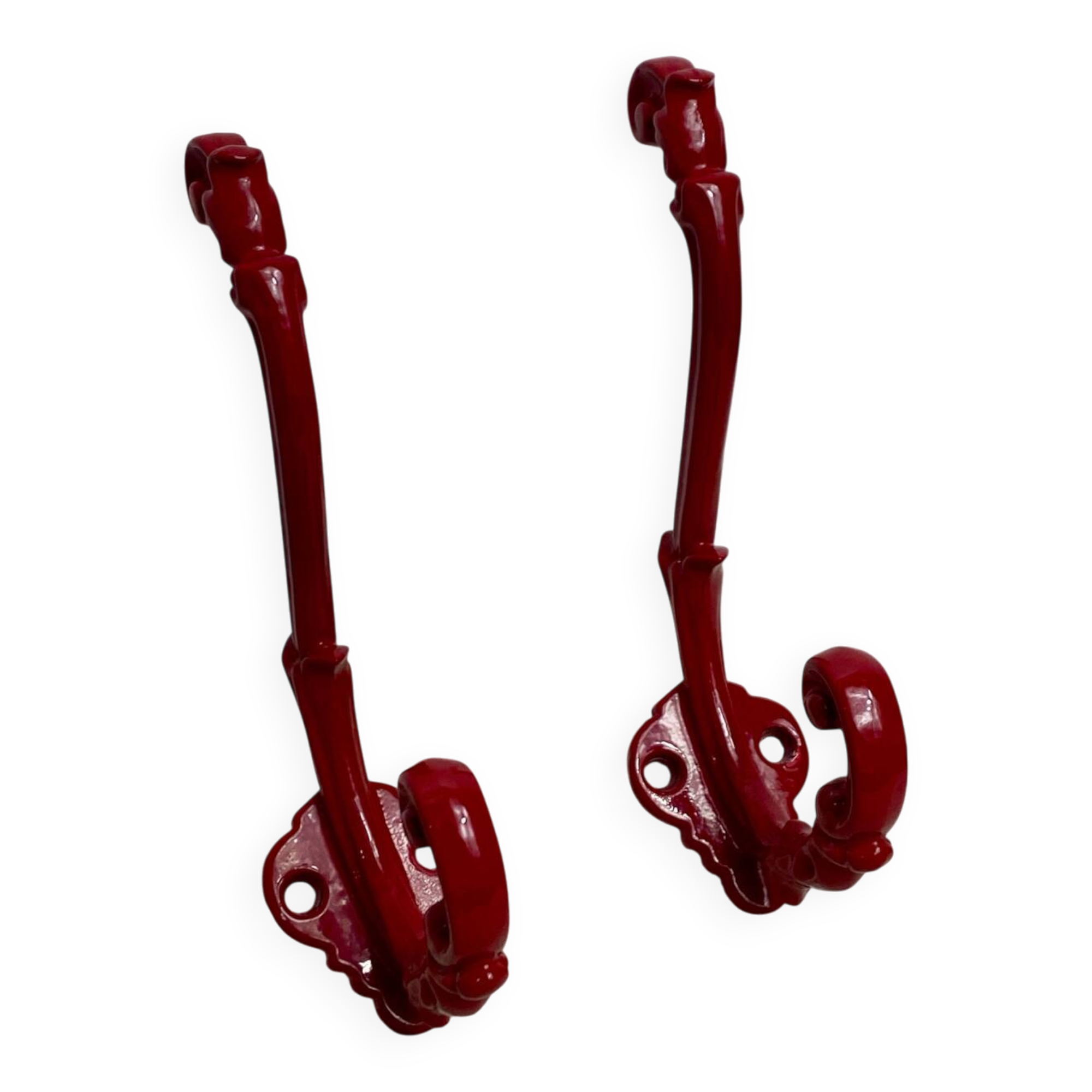 Enameled cast iron coat hooks