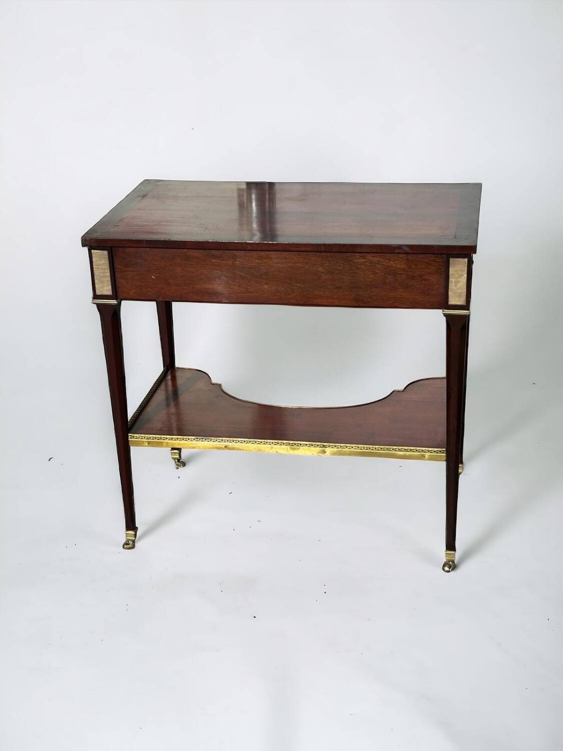 Console Table Writing Desk In Mahogany Louis XVI Style 20th Century Period