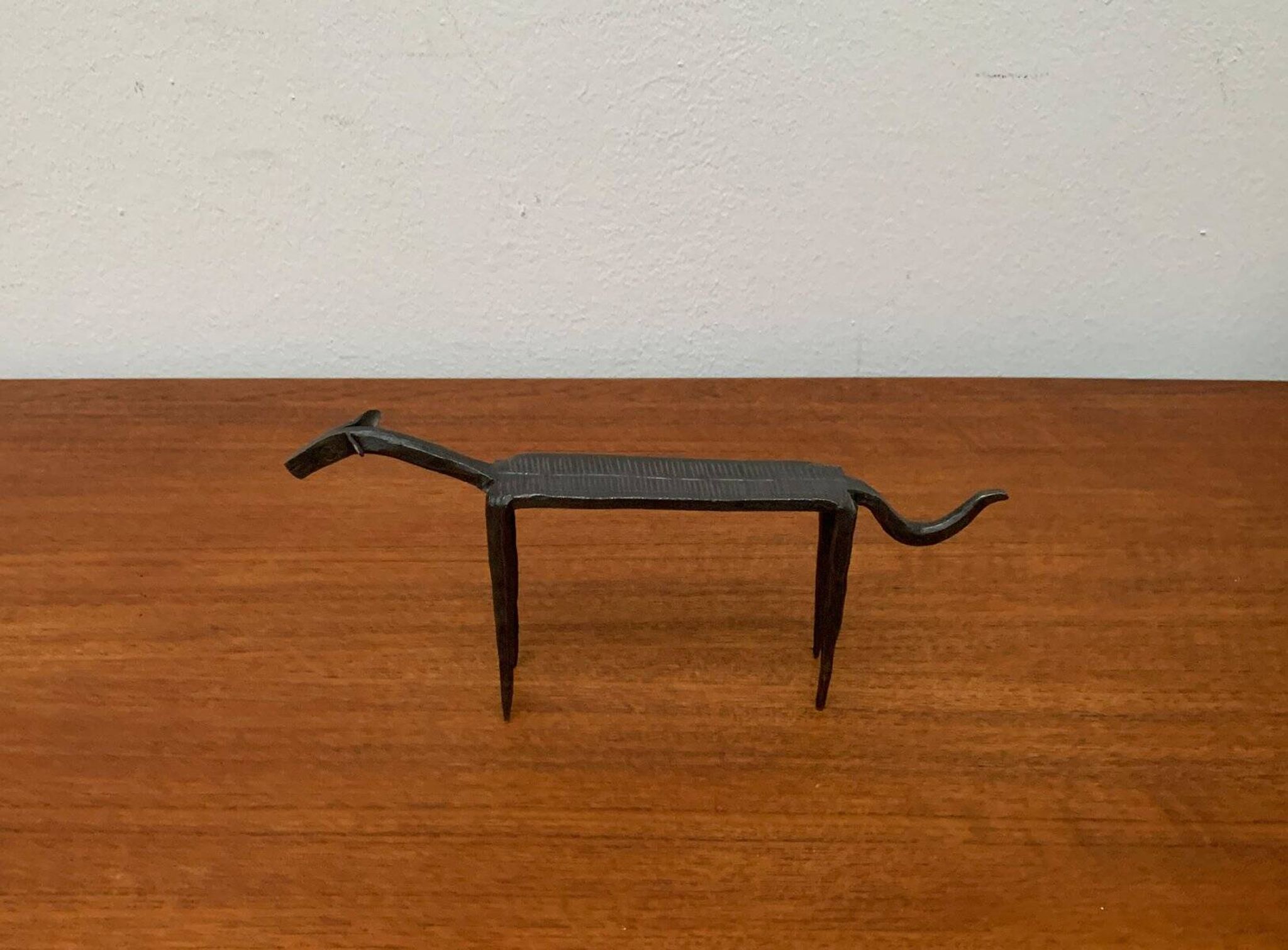 Mid-century wrought iron animal sculpture