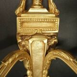 Pair of large wall lights, ram's heads, Louis XVI style - gilded bronze