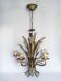 Golden metal chandelier Hollywood Regency, Hans Kögl 1970s