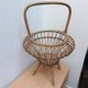 Travailleuse en rotin vintage