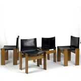 Set of 4 Monk dining chairs by Afra & Tobia Scarpa for Molteni, 1970s