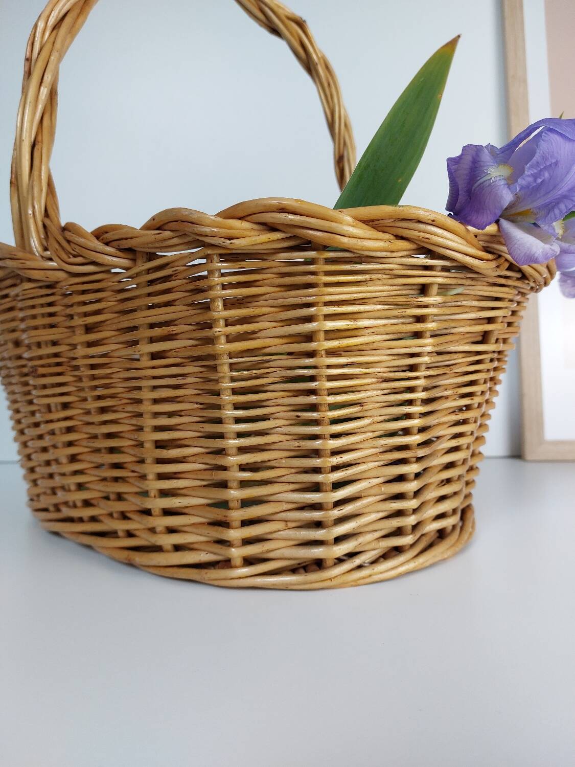 Panier osier tressé