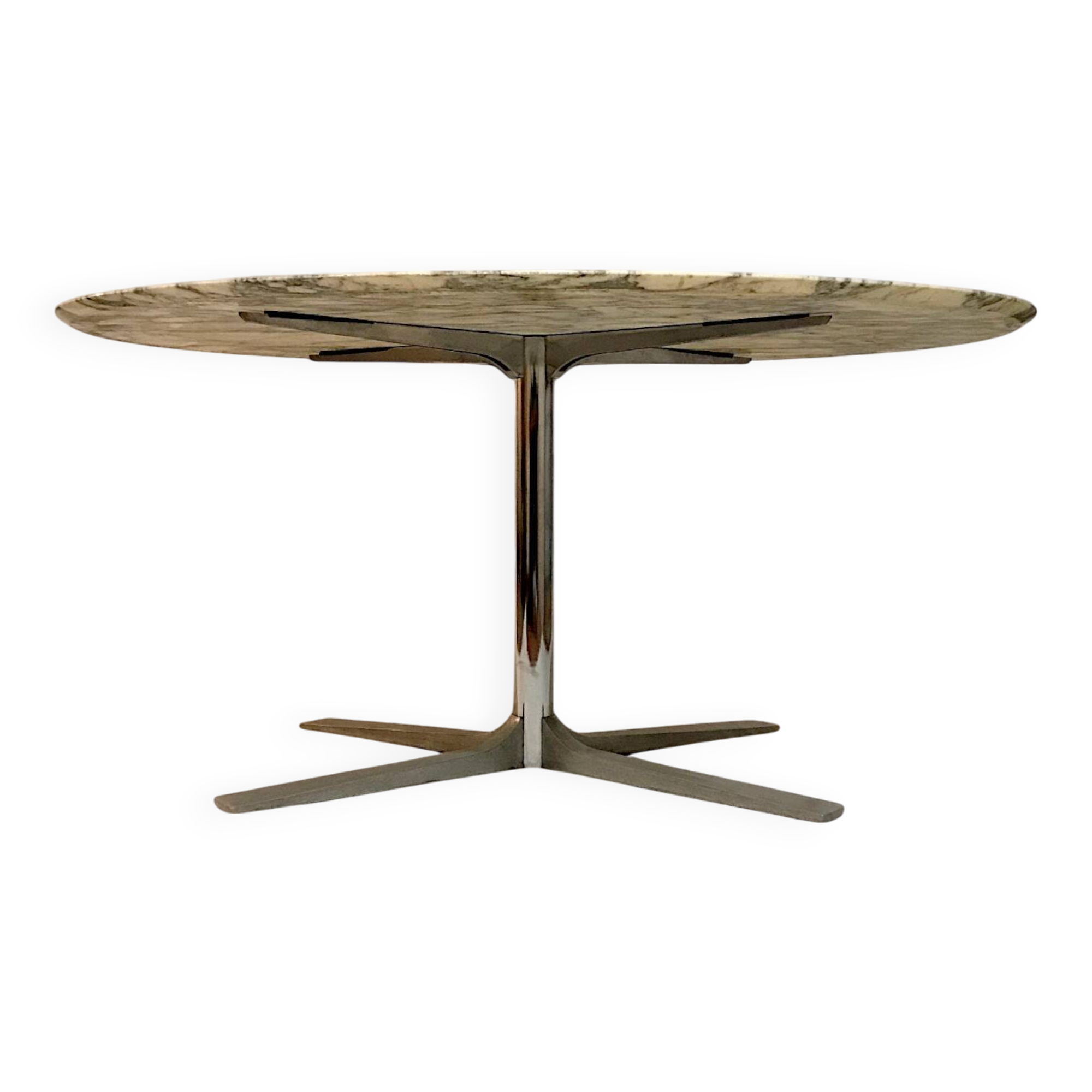 C. 1970 - White marble top dining table - Roche Bobois - France