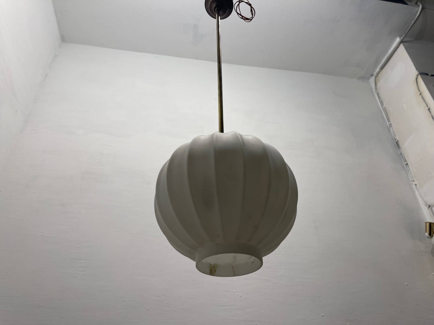 Opaline Glass Light Pendant 1940’s