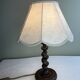 Turned wooden lamp
