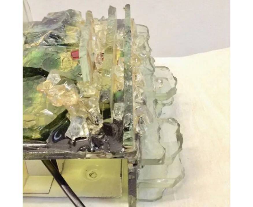 Raak wall lamp in crystal, Chartres model