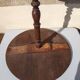 Small rustic antique tripod side table made of solid wood.