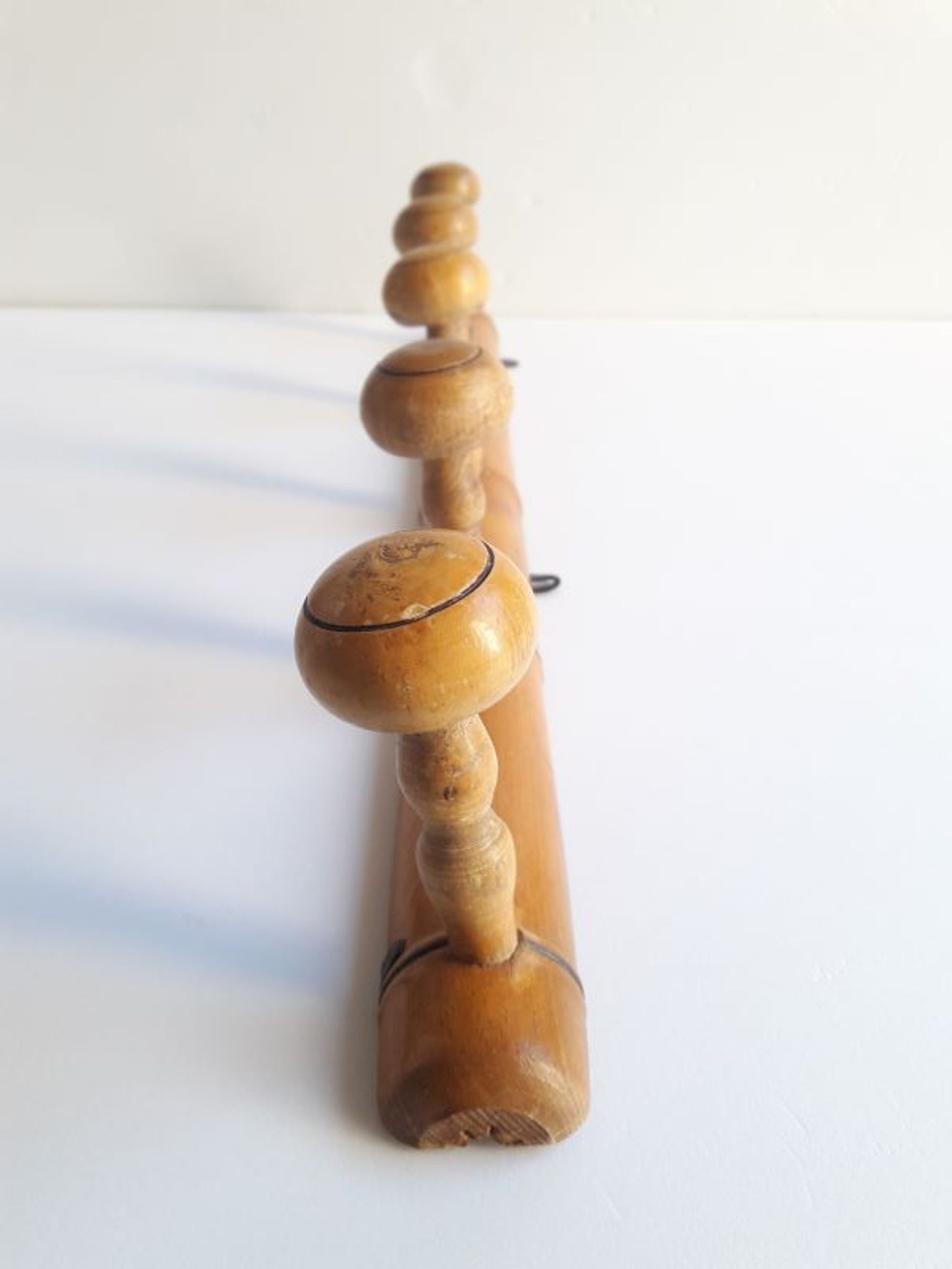 Porte manteau mural bois 5 patères