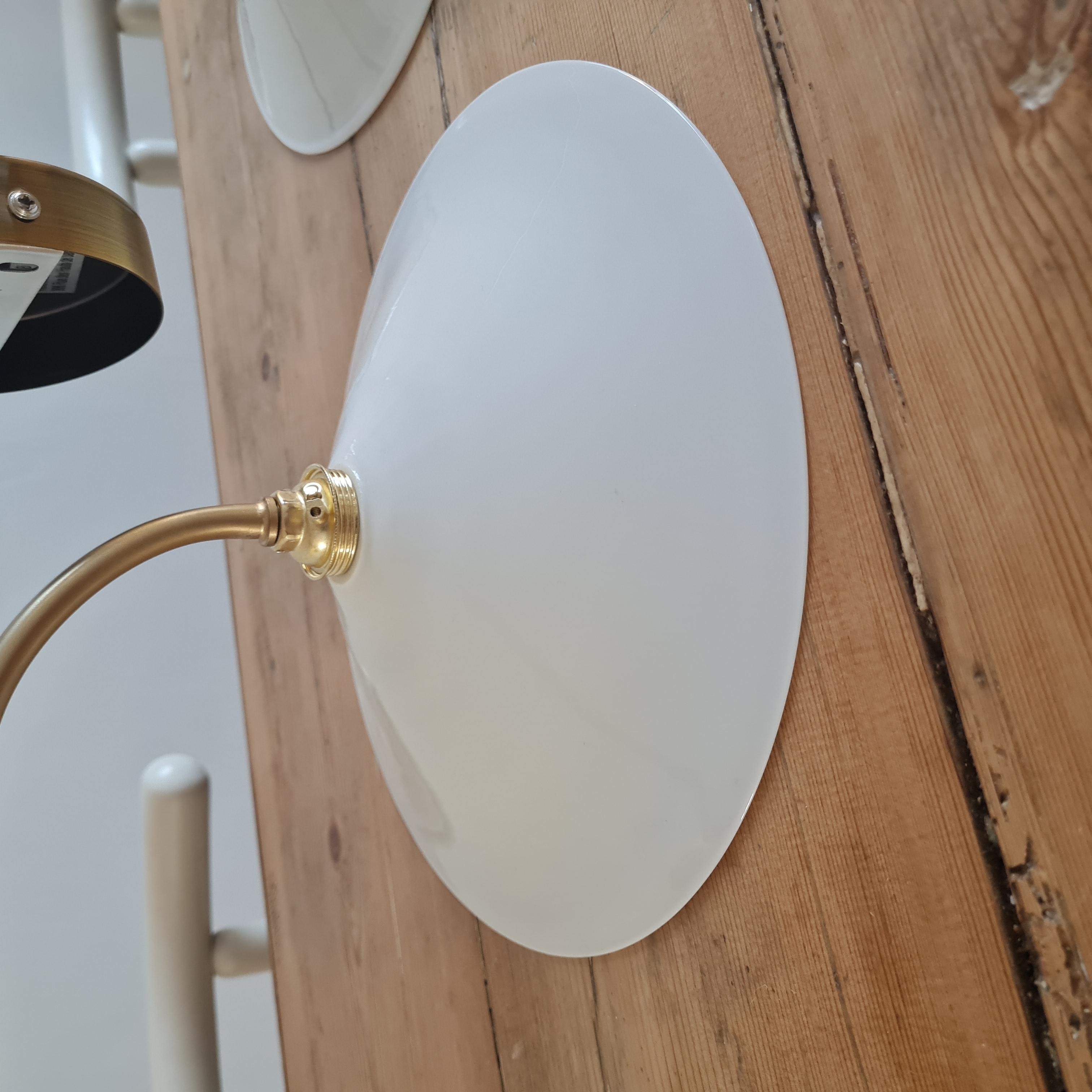 Pair of opaline wall lamps