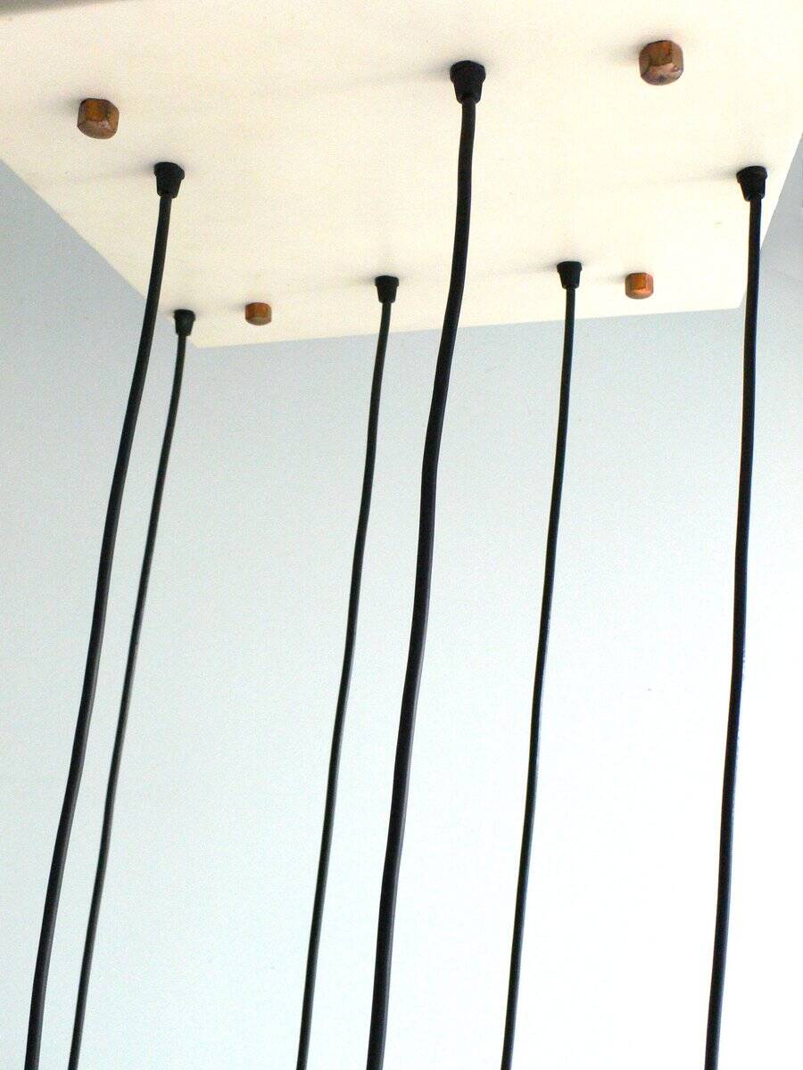Large Copper & Glass Pendant Lamp from Raak, 1960s