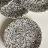 Set of 8 Italian speckled ceramic dessert plates