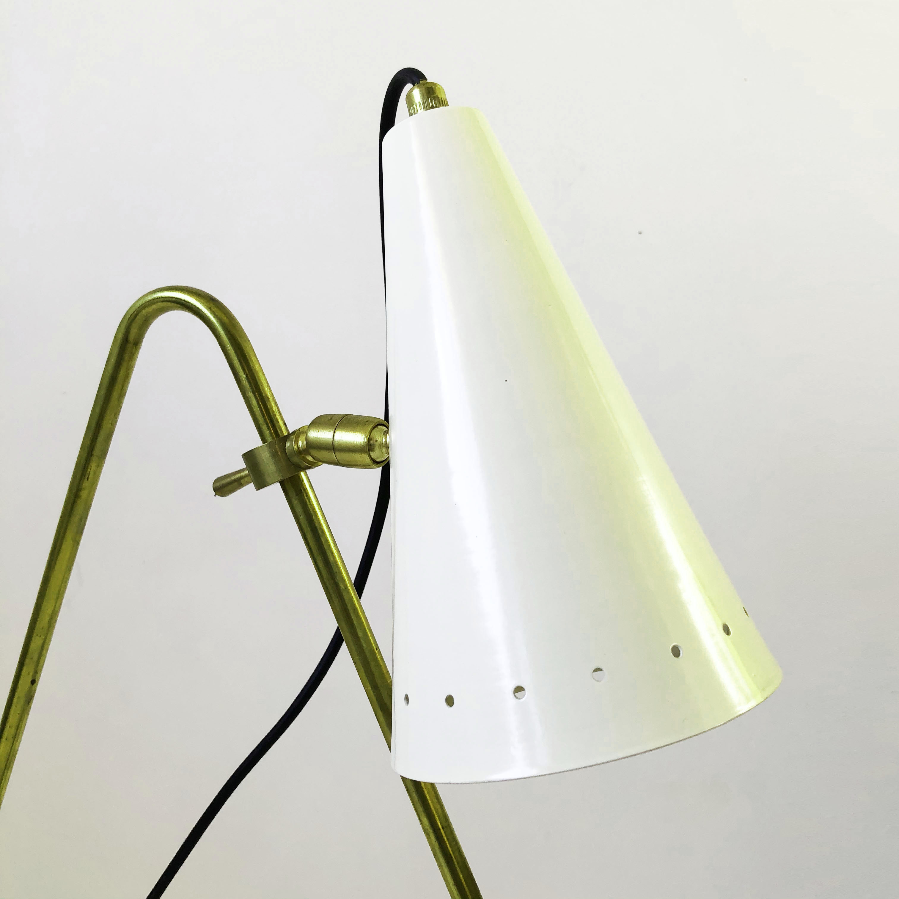 Lampe A Poser En Laiton Italienne Design Annees 50 Selency