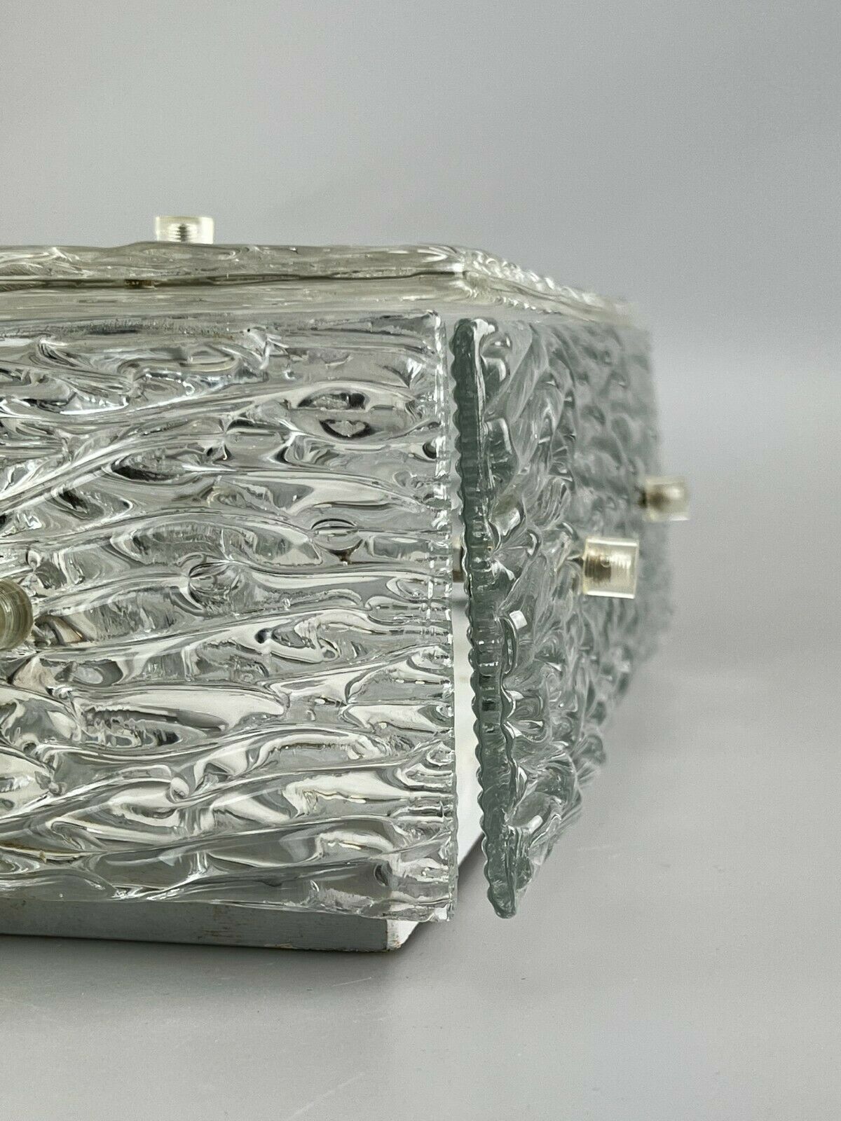 1960s lamp ceiling lamp Plafoniere Kalmar Franken Ice Glas Design