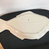 Plat zoomorphe poisson en céramique multicolore