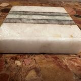 Art Deco ashtray/trinket tray in tricolor marble