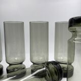 Lot de 7 verres à eau fumés