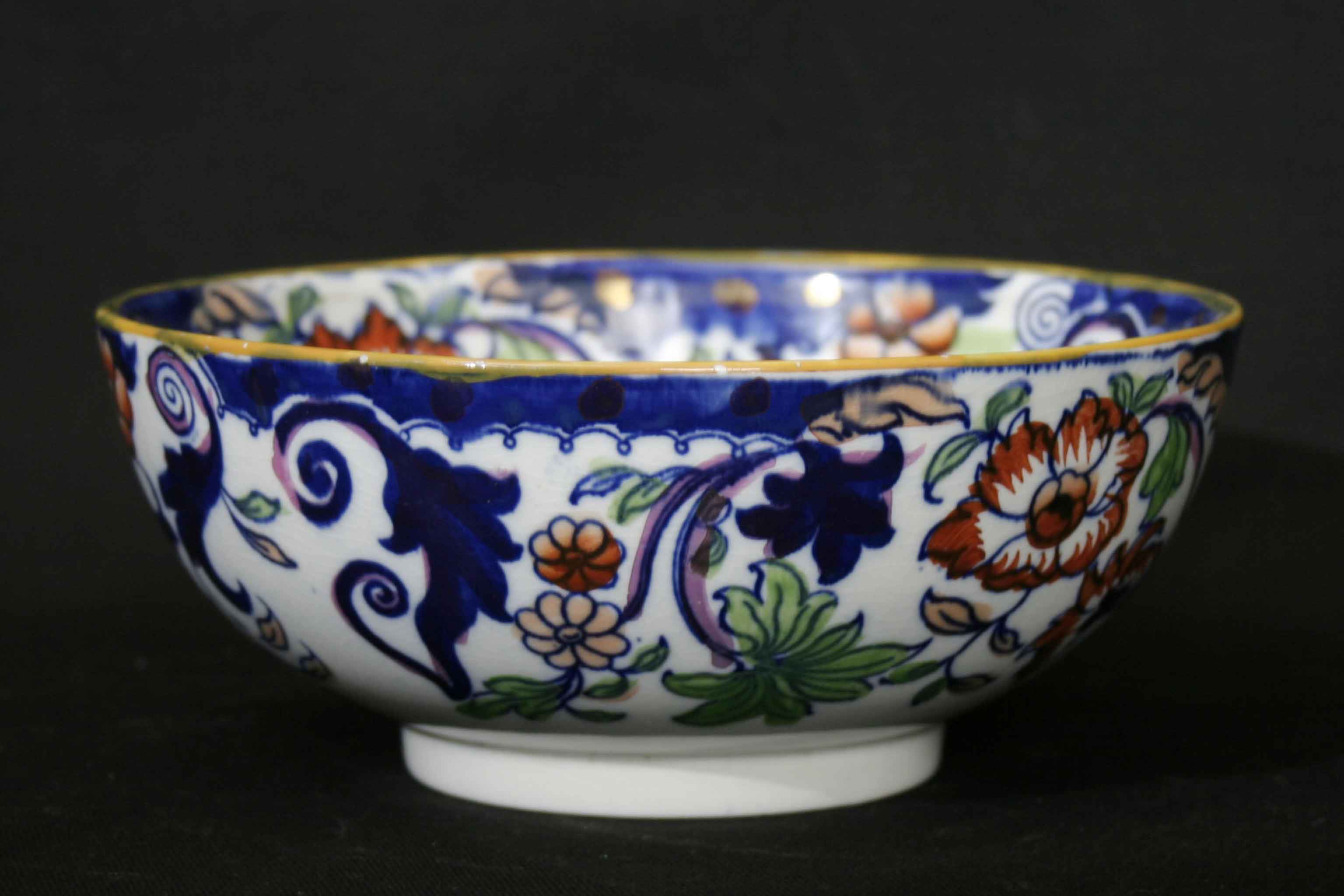 Bowl / Bowl Minton to the rich decoration coloured