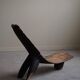 Rustic tribal Lobi chair from West Africa, Burkina Faso, Wabi Sabi, 1940s.
