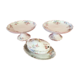 Lot de 3 pièces de forme en porcelaine Compotiers