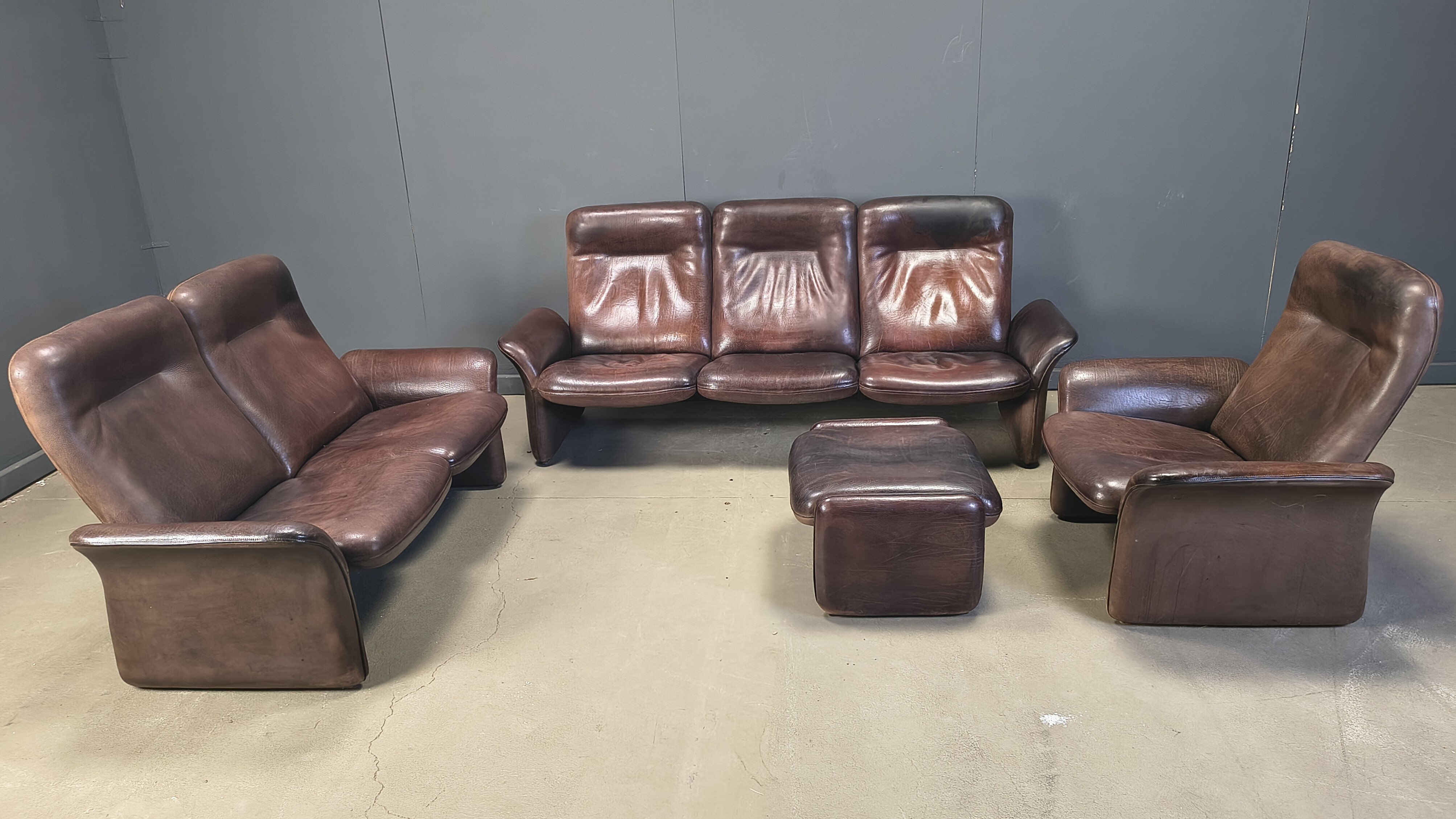 Vintage DS 50 sofa set by Desede, 1970s