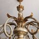 Antique gilded silver chandelier Florentine Rococo Louis XV Italy