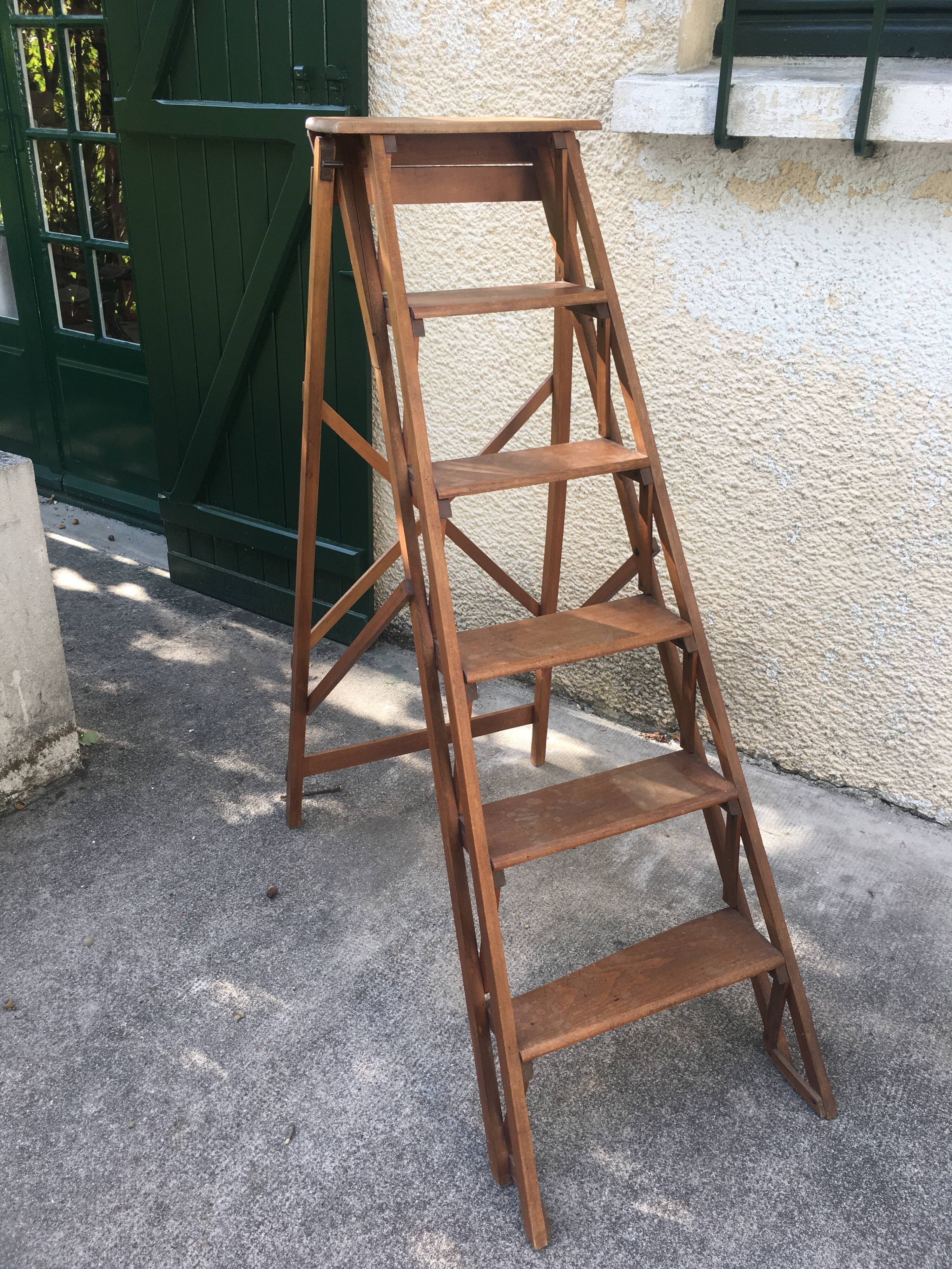 Wooden stepladder