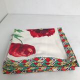 Rectangular tablecloth and 5 towels 70s