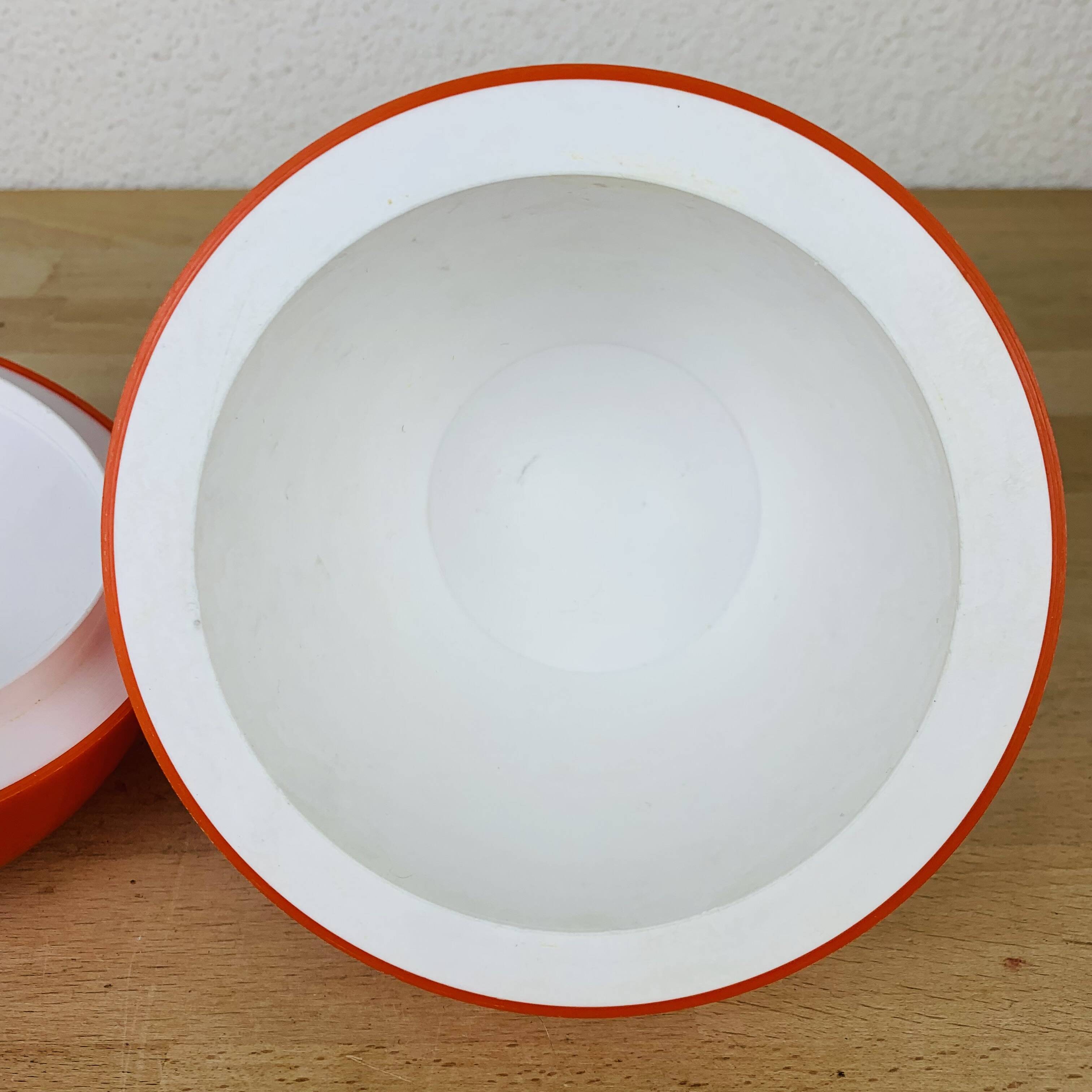 Seau à glace pomme orange vintage