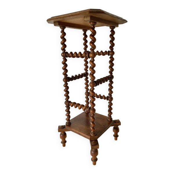 Table d'appoint , guéridon ancien  en bois tourné