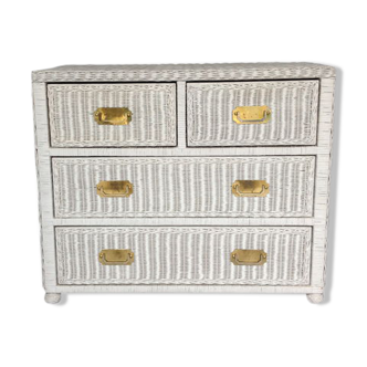 Rattan chest of drawers