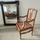 Fauteuil canné en bois naturel