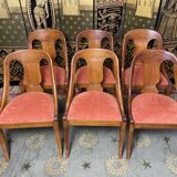 6 chaises gondoles de style Empire