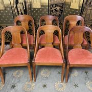 6 chaises gondoles de style Empire