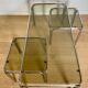 Table basse et tables d’appoint, chrome et verre fumé