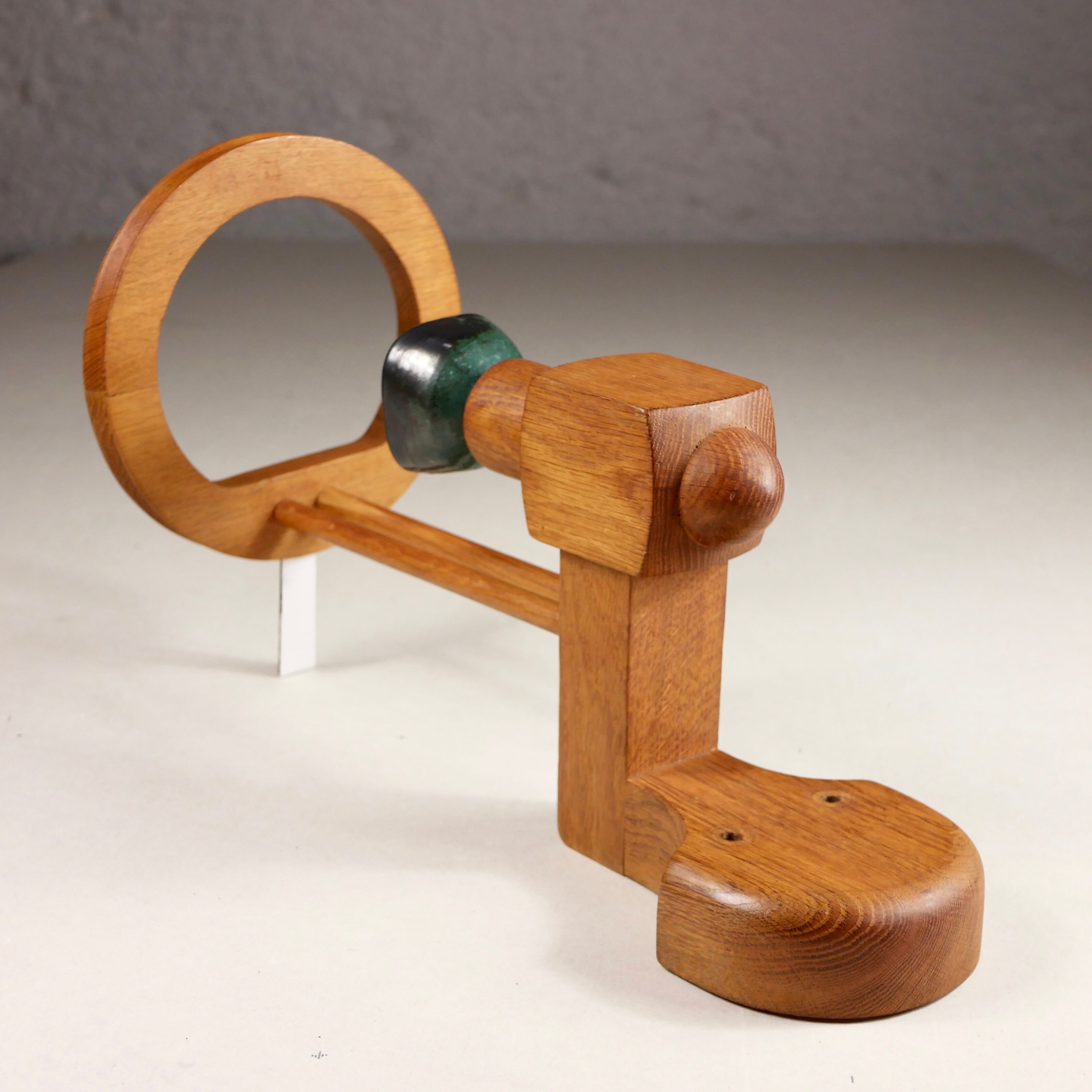 Wall lamp in oak and ceramic Guillerme and Chambron