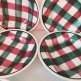 Set of 6 soup plates Faïencerie Nouvelle Givors from the 50s