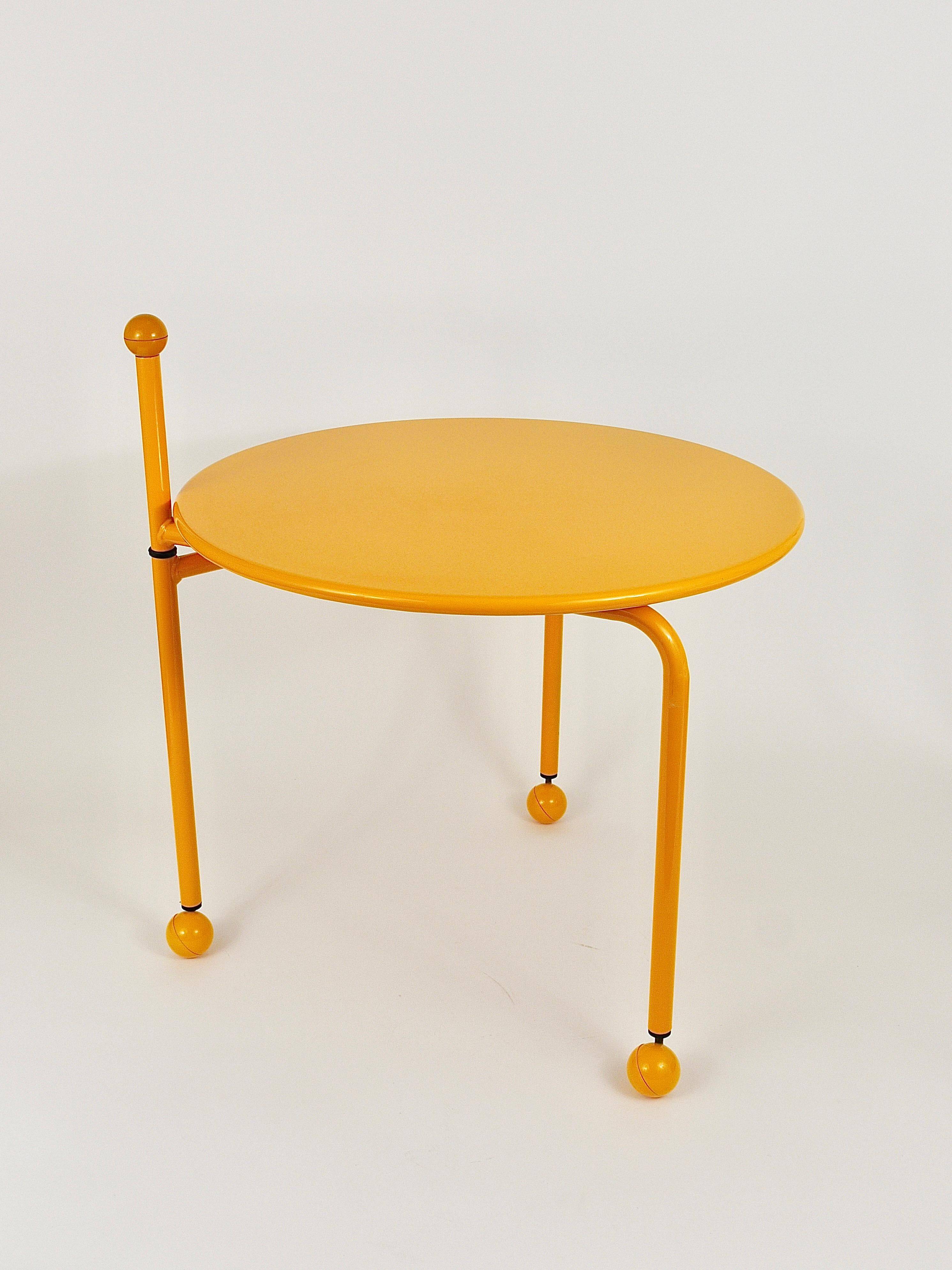 Post-modern side or coffee table by Tord Bjorklund, Memphis style, Sweden, 1980s.