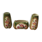 Set vases and planter in slurry Lys