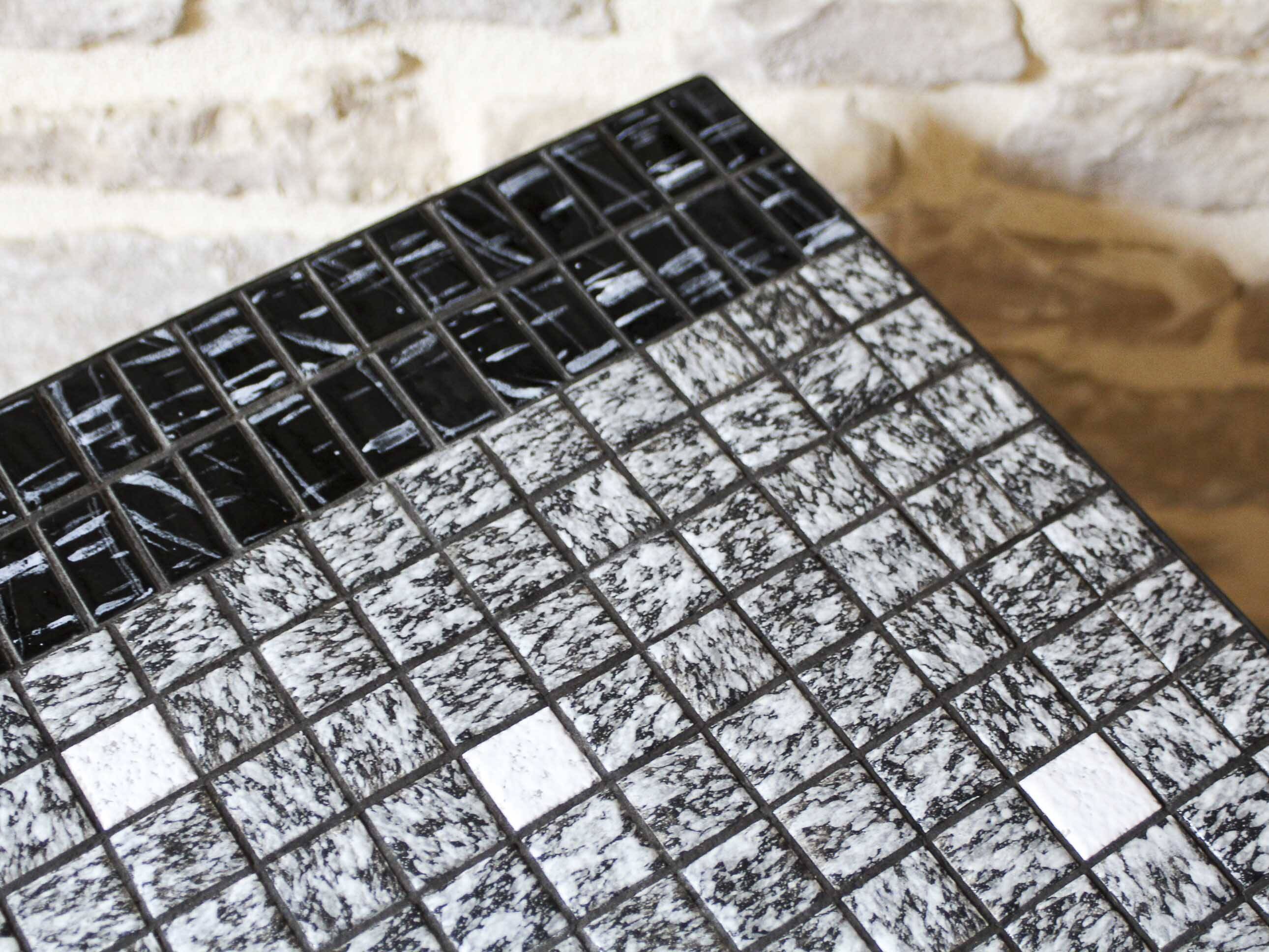 Ceramic and metal coffee table 60s