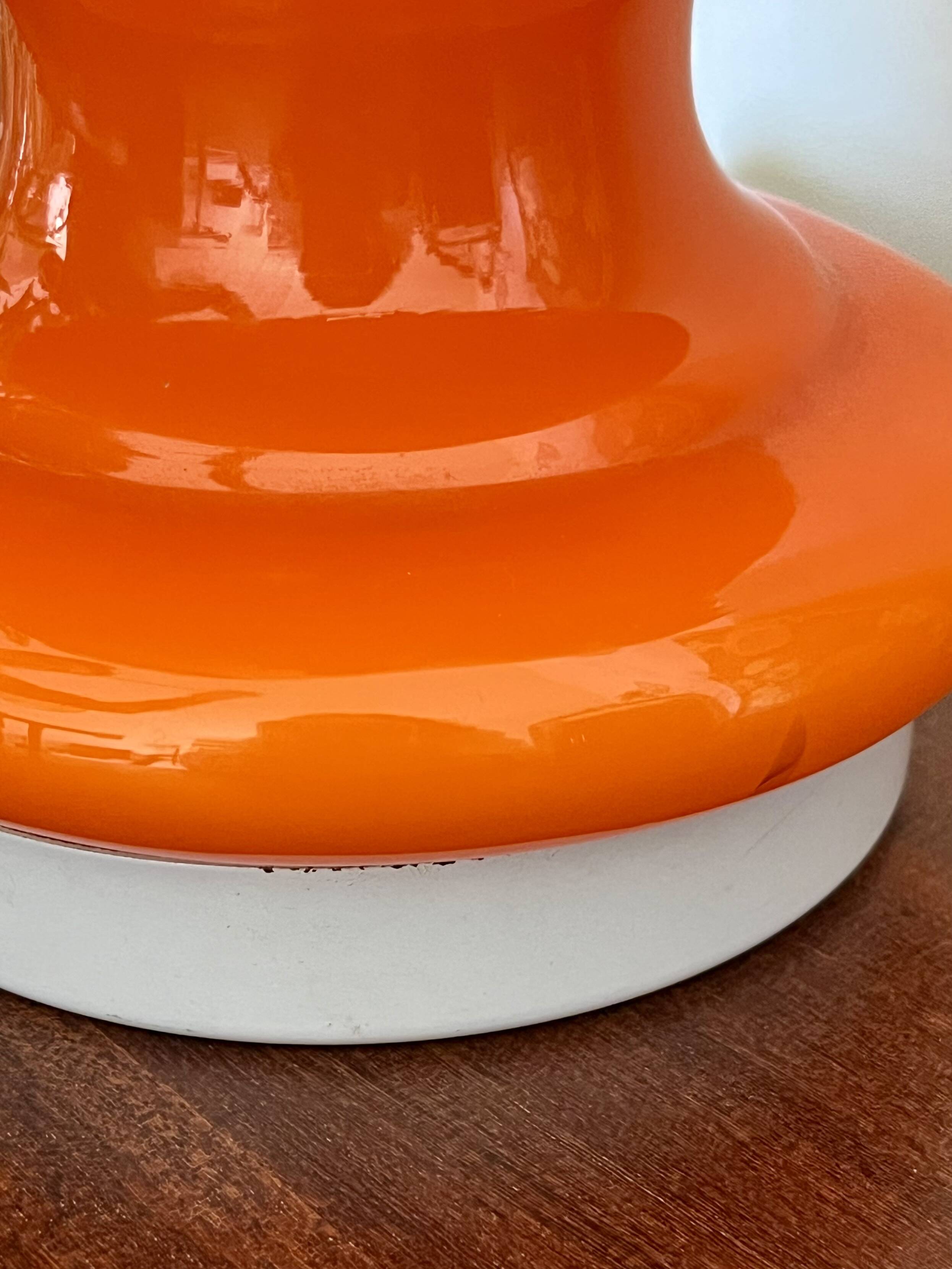 Orange globe lamp pop Space Age